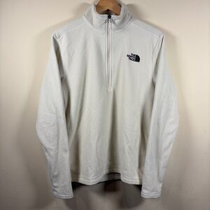The North Face Cream Sweater 1/4 Zip Waffle Fleece Pullover Thermal